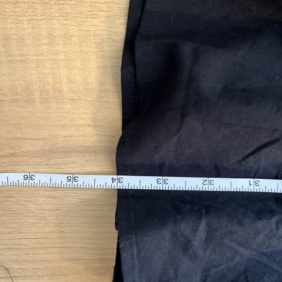 NWT J Crew Factory Ruffle Sleeve Mini Shirt Dress Size 6 in Black - Picture 7 of 8